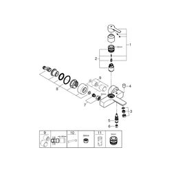 Grohe Lineare Einhand-Wannenbatterie 1/2" hard graphite gebürstet 33849AL1... GROHE-33849AL1 4005176586200 (Abb. 1)