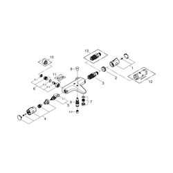 Grohe Grohtherm 800 Thermostat-Wannenbatterie 1/2" chrom 34568000... GROHE-34568000 4005176310164 (Abb. 1)