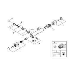 Grohe Grohtherm 500 Thermostat-Brausebatterie 1/2" chrom 34794000... GROHE-34794000 4005176632440 (Abb. 1)