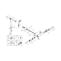 Grohe Grohtherm 500 Thermostat-Brausebatterie 1/2" mit Brausegarnitur chrom 34797000... GROHE-34797000 4005176632471 (Abb. 1)