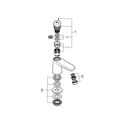 Grohe Euroeco CT Selbstschluss-Standventil 1/2" chrom 36265000... GROHE-36265000 4005176893131 (Abb. 1)