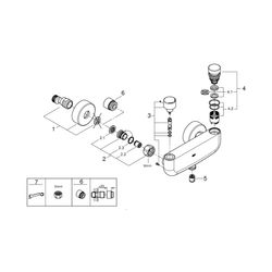 Grohe Eurosmart CT Selbstschluss-Brausebatterie 1/2" mit Mischung und Temperaturbegrenz... GROHE-36320000 4005176896545 (Abb. 1)