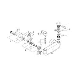 Grohe Eurosmart CT Selbstschluss-Brausebatterie 1/2" mit Mischung und Temperaturbegrenz... GROHE-36320000 4005176896545 (Abb. 1)