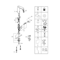 Grohe Eurosmart CE Infrarot-Elektronik für Waschtisch 1/2" L-Size mit Mischung und Temp... GROHE-36421000 4005176368523 (Abb. 1)