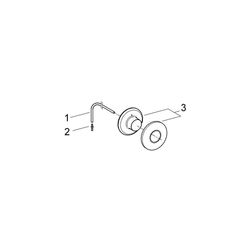 Grohe Pneumatik-Betätigung chrom Druckknopfbetätigung mit Rosette 100 mm... GROHE-37060000 4005176142901 (Abb. 1)