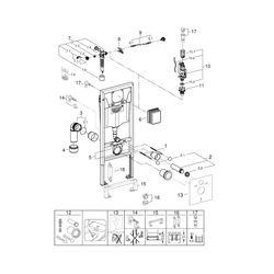 Grohe Rapid SL Element für WC 113 m Bauhöhe 38528001... GROHE-38528001 4005176863943 (Abb. 1)