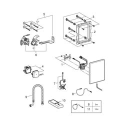 Grohe WC-Steuerung für Hand-Fernbetätigung edelstahl 38934SD0... GROHE-38934SD0 4005176922800 (Abb. 1)