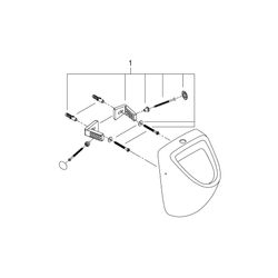 Grohe Urinal Bau Keramik Zulauf von oben Alpinweiß... GROHE-39439000 4005176406362 (Abb. 1)