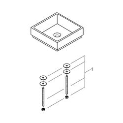 Grohe Cube Keramik Aufsatzschale ohne Hahnloch 40 cm alpinweiß 3948200H... GROHE-3948200H 4005176442667 (Abb. 1)