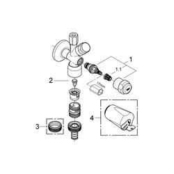 Grohe Original WAS® Kombi-Eckventil 1/2" chrom 41082000... GROHE-41082000 4005176282249 (Abb. 1)