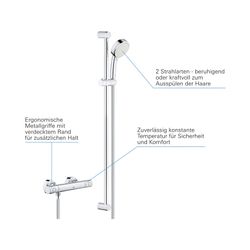 Grohe Grohtherm 800 Cosmopolitan Thermostat-Brauseset 1/2" chrom 34769000... GROHE-34769000 4005176612060 (Abb. 1)