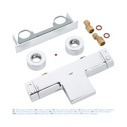 Grohe Grohtherm 2000 Thermostat-Wannenbatterie 1/2" chrom 34464001... GROHE-34464001 4005176926433 (Abb. 1)