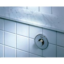 Grohe Pneumatik-Betätigung chrom Druckknopfbetätigung mit Rosette 100 mm... GROHE-37060000 4005176142901 (Abb. 1)