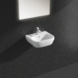 Grohe Euro Keramik Handwaschbecken Alpinweiß, 450x400mm, 1 Hahnloch, mit Überlauf, aus ... GROHE-39324000 4005176407123 (Abb. 1)