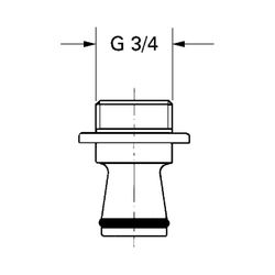 Grohe Universal-Adapter chrom für Armaturen mit Überwurfmutter 3/4" 12037000... GROHE-12037000 4005176021688 (Abb. 1)