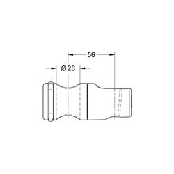 Grohe Brausegleiter für Relexa Plus mit Metallhülse 28mm chrom 12435000... GROHE-12435000 4005176272141 (Abb. 1)