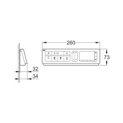 Grohe Fernbedienung für Sensia Arena Dusch-WC inkl. Wandhalter und Batterien... GROHE-14926001 4005176483400 (Abb. 1)