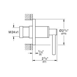 Grohe Atrio UP-Ventil Oberbau chrom 19088003... GROHE-19088003 4005176455162 (Abb. 1)