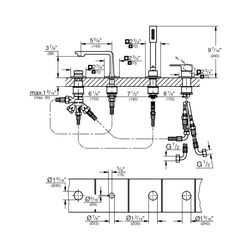 Grohe Allure 4-Loch-Einhand-Wannenkombination chrom 19316001... GROHE-19316001 4005176513954 (Abb. 1)