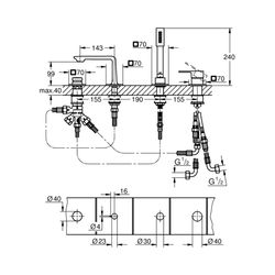 Grohe Allure 4-Loch-Einhand-Wannenkombination chrom 19316001... GROHE-19316001 4005176513954 (Abb. 1)