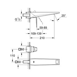 Grohe Allure Brilliant 2-Loch-Waschtischbatterie supersteel 19783DC0... GROHE-19783DC0 4005176490484 (Abb. 1)