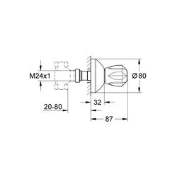 Grohe Atlanta UP-Ventil Oberbau chrom 19830000... GROHE-19830000 4005176030697 (Abb. 1)