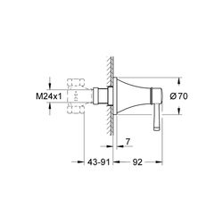 Grohe Grandera UP-Ventil Oberbau chrom 19944000... GROHE-19944000 4005176931086 (Abb. 1)