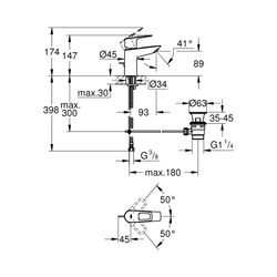 Grohe BauLoop Einhand-Waschtischbatterie 1/2" S-Size chrom 23335001... GROHE-23335001 4005176529566 (Abb. 1)