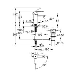 Grohe Eurostyle Cosmopolitan Einhand-Waschtischbatterie 1/2" S-Size chrom 2337420E... GROHE-2337420E 4005176936678 (Abb. 1)