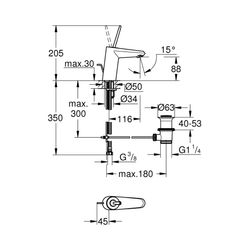 Grohe Eurodisc Joy Einhand-Waschtischbatterie 1/2" S-Size chrom 23425000... GROHE-23425000 4005176993596 (Abb. 1)