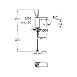 Grohe Eurocube Joy Einhand-Waschtischbatterie 1/2" S-Size chrom 23656000... GROHE-23656000 4005176342103 (Abb. 1)