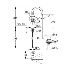 Grohe BauLoop Einhand-Waschtischbatterie 1/2" L-Size chrom 23891001... GROHE-23891001 4005176554322 (Abb. 1)