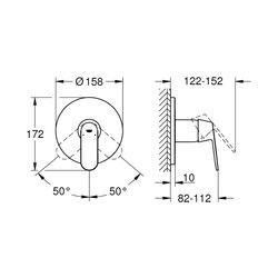 Grohe Eurosmart Cosmopolitan Einhand-Brausebatterie chrom 24044000... GROHE-24044000 4005176465185 (Abb. 1)