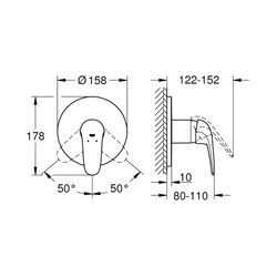 Grohe Eurostyle Einhand-Brausebatterie chrom 24046003... GROHE-24046003 4005176465307 (Abb. 1)