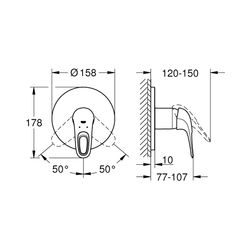 Grohe Eurostyle Einhand-Brausebatterie chrom 24048003... GROHE-24048003 4005176465345 (Abb. 1)