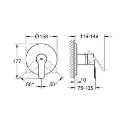 Grohe Eurostyle Cosmopolitan Einhand-Brausebatterie chrom 24051002... GROHE-24051002 4005176465383 (Abb. 1)