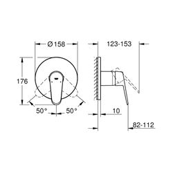 Grohe Eurodisc Cosmopolitan Einhand-Brausebatterie chrom 24055002... GROHE-24055002 4005176465420 (Abb. 1)