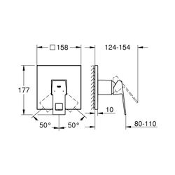 Grohe Eurocube Einhand-Brausebatterie supersteel 24061DC0... GROHE-24061DC0 4005176553929 (Abb. 1)