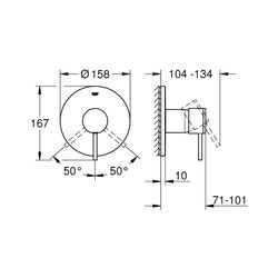 Grohe Atrio Einhand-Brausebatterie supersteel 24065DC3... GROHE-24065DC3 4005176465758 (Abb. 1)