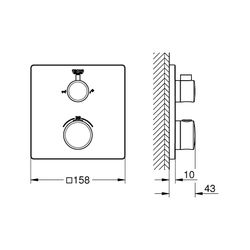 Grohe Grohtherm Thermostat-Wannenbatterie mit 2-Wege-Umstellung chrom 24080000... GROHE-24080000 4005176466052 (Abb. 1)