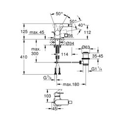 Grohe Allure Einhand-Bidetbatterie 1/2" hard graphite 24160A01... GROHE-24160A01 4005176598708 (Abb. 1)