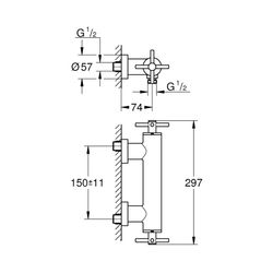 Grohe Atrio Brausebatterie 1/2" hard graphite gebürstet 26003AL3... GROHE-26003AL3 4005176455391 (Abb. 1)