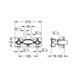 Grohe Unterputz-Einbaukörper für Thermostat Auf-/Unterputz Kombination 26449000... GROHE-26449000 4005176409790 (Abb. 1)
