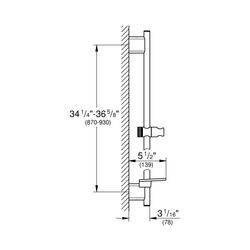 Grohe Rainshower SmartActive Brausestange 900 mm chrom 26603000... GROHE-26603000 4005176486548 (Abb. 1)