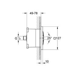 Grohe Rainshower F-Series 5" Seitenbrause nickel gebürstet 27251EN0... GROHE-27251EN0 4005176431562 (Abb. 1)