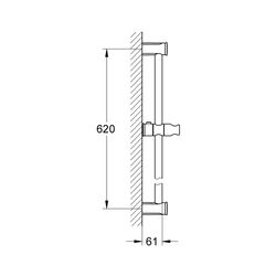 Grohe Tempesta Rustic Brausestange 600 mm chrom 27519000... GROHE-27519000 4005176886485 (Abb. 1)