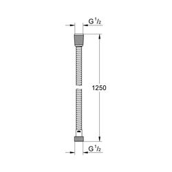 Grohe Relexaflex Metall Longlife Metallbrauseschlauch chrom 28142000... GROHE-28142000 4005176601330 (Abb. 1)