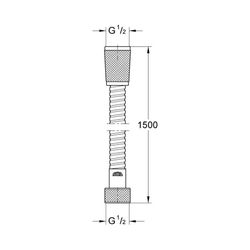 Grohe Relexaflex Metall Longlife Metall-Brauseschlauch chrom 28143000... GROHE-28143000 4005176601347 (Abb. 1)