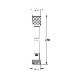 Grohe Relexaflex Brauseschlauch 1750 chrom 28154001... GROHE-28154001 4005176933219 (Abb. 1)