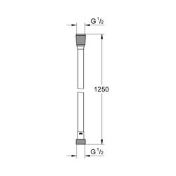 Grohe Silverflex Brauseschlauch supersteel 28362DC0... GROHE-28362DC0 4005176386435 (Abb. 1)
